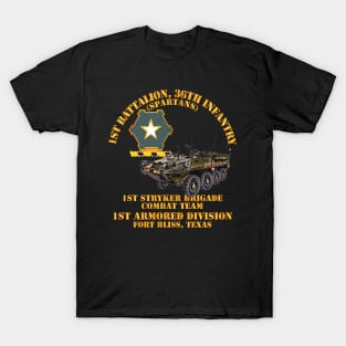 1st Bn 36th Infantry -  1st Stryker Bde Cbt Tm - 1st AR Div - Ft Bliss T-Shirt